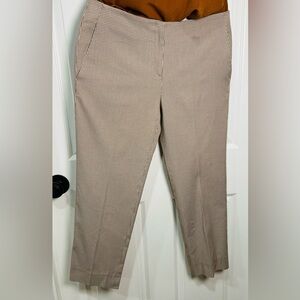 Piazza Sempione Brown and White Checkered Pants